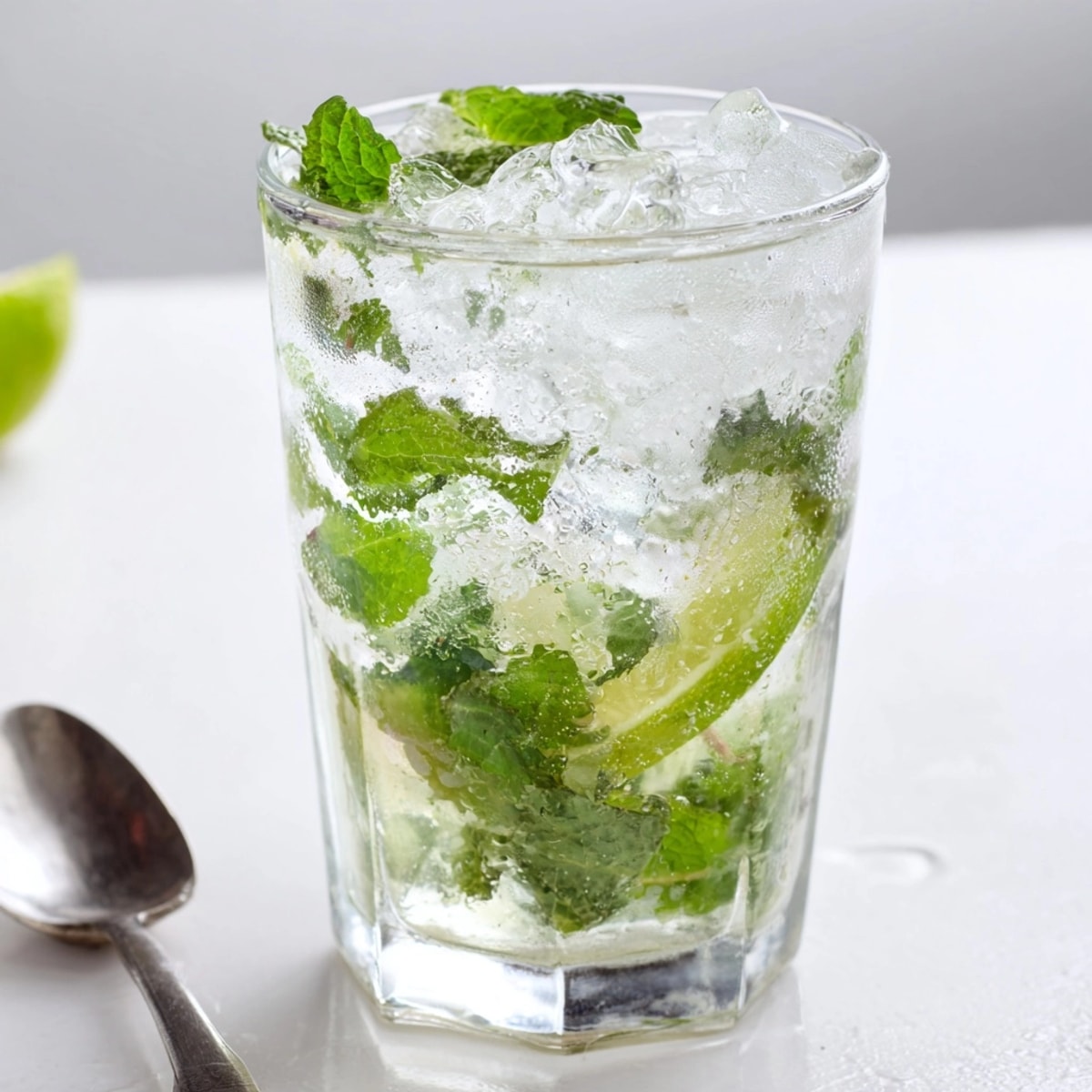 Refreshing mojito recipe with muddled mint, bubbly soda; perfect for summer parties.