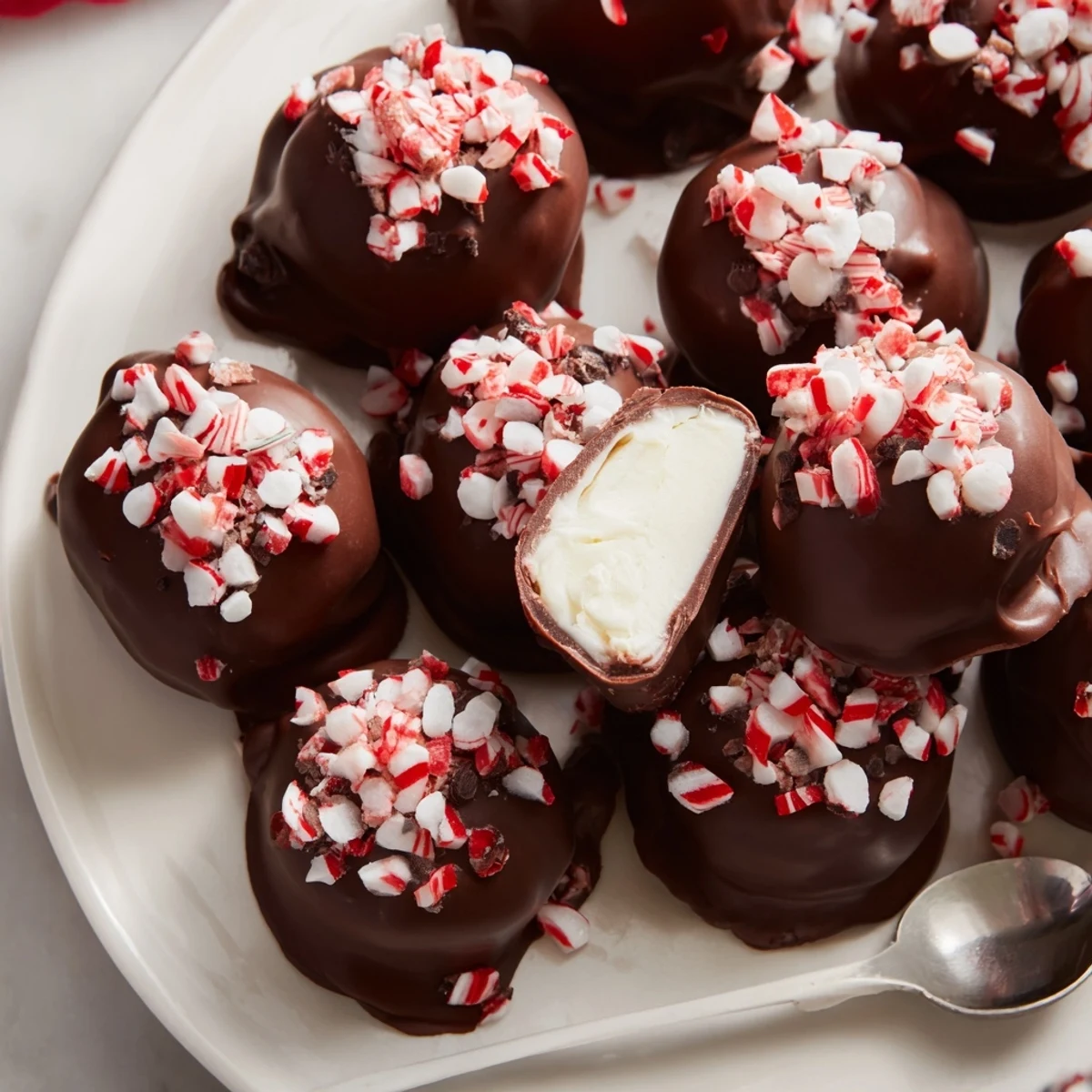 Charcuterie Board Peppermint Bark Balls