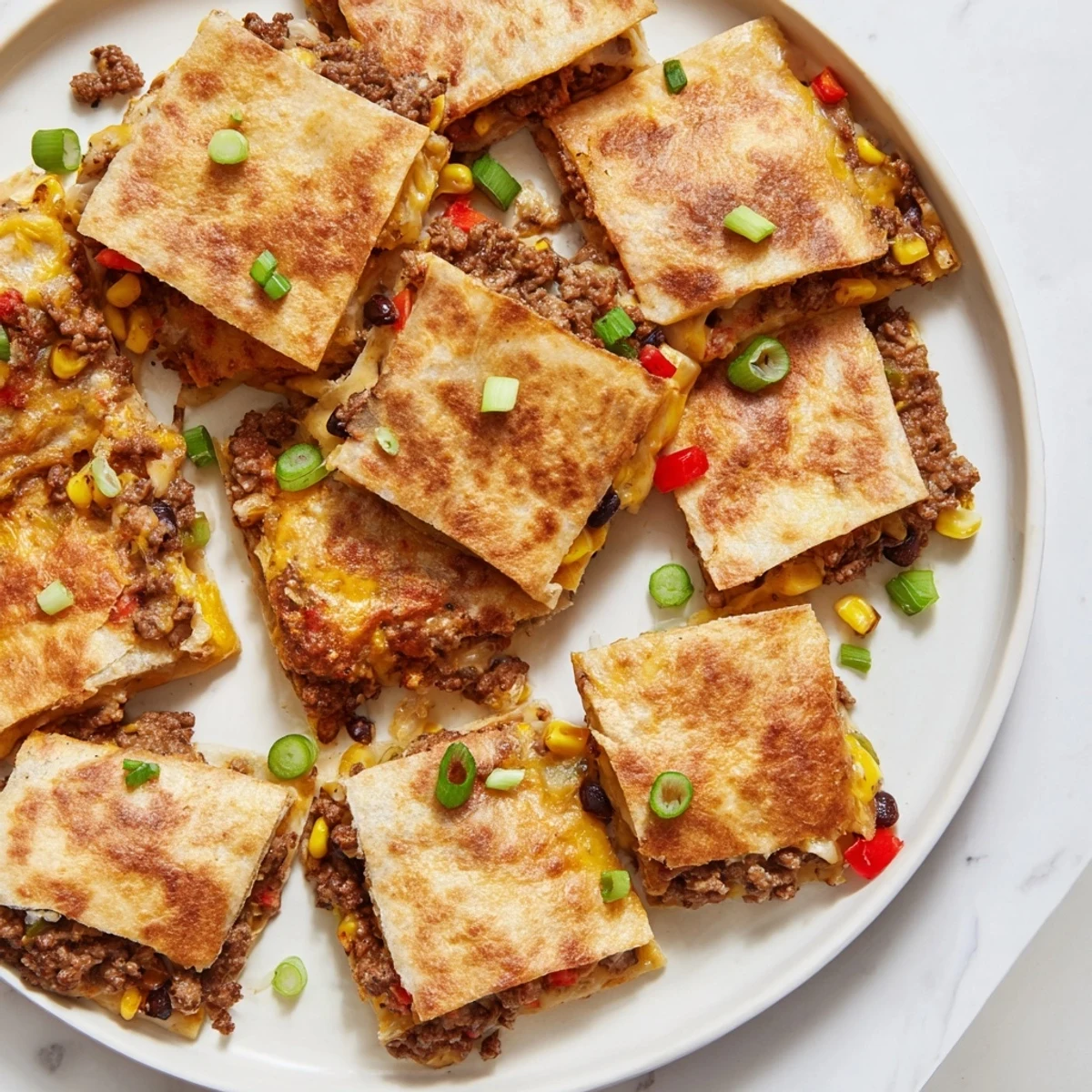 Enjoy a large sheet pan of flavorful quesadillas with beef; this easy meal is perfect for sharing.
