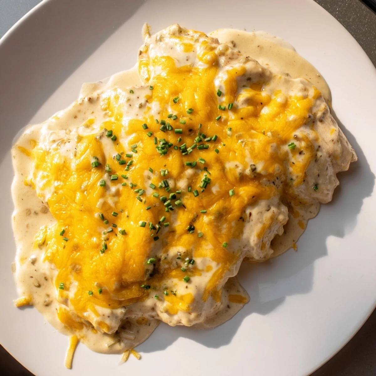 Golden, bubbly Cheddar Ranch Chicken Bake topped with melted cheese, ready for serving tonight.