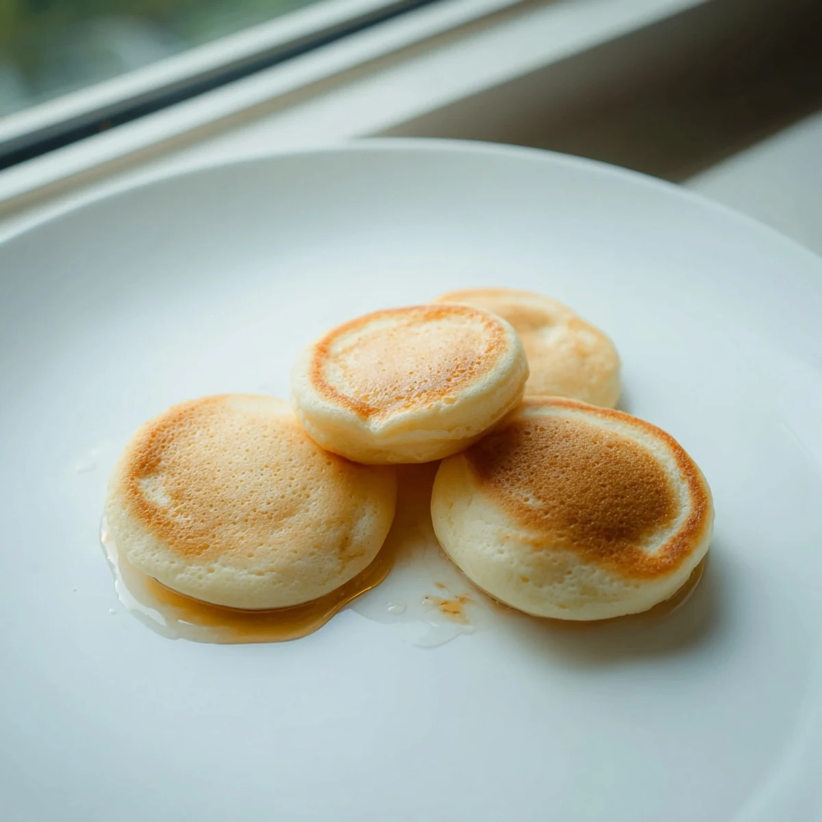 Miniature pancake cereal: imagine tiny, fluffy pancakes ready to be enjoyed with milk and toppings.