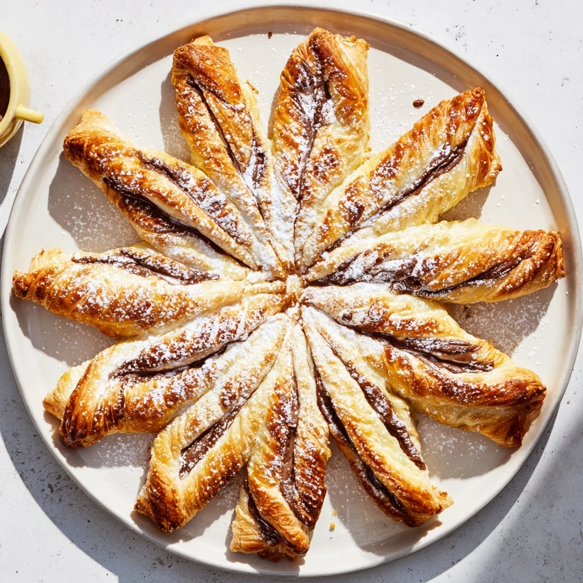 Nutella Puff Pastry Snowflakes