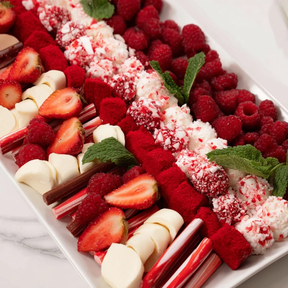 Candy Cane Striped Platter