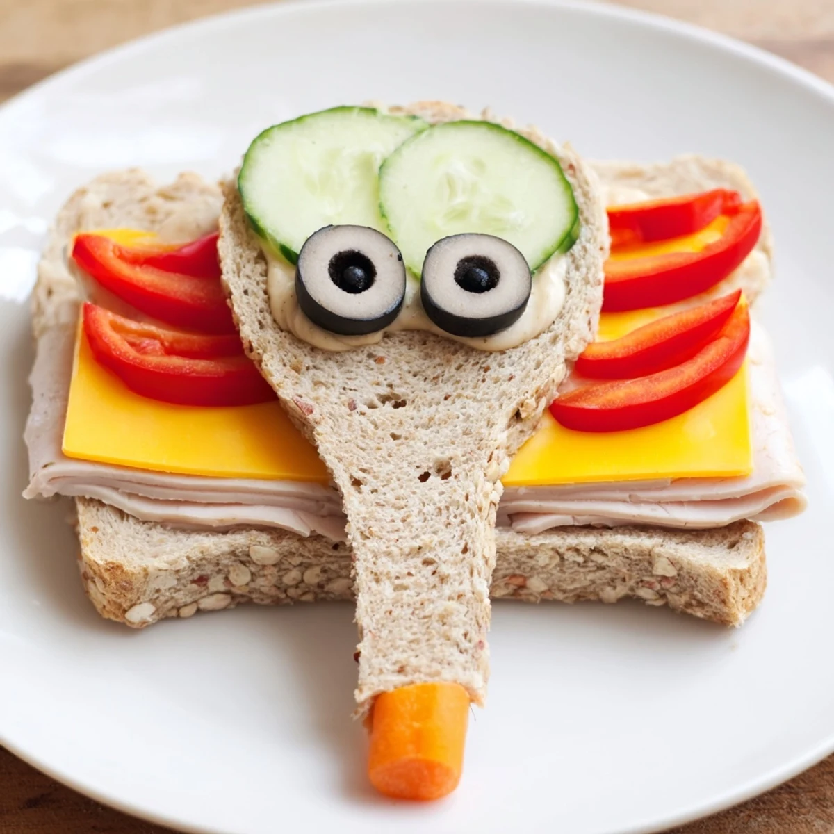 This Big Top Elephant Sandwich Board offers playful elephant sandwiches perfect for a fun party spread.