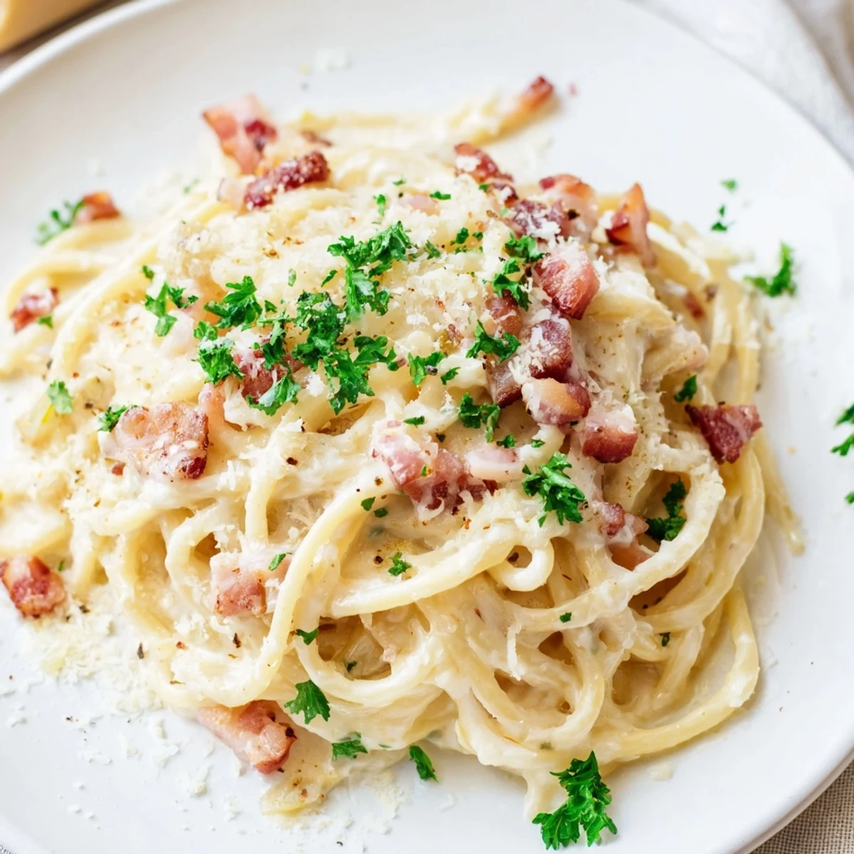 Creamy Garlic Bacon Pasta