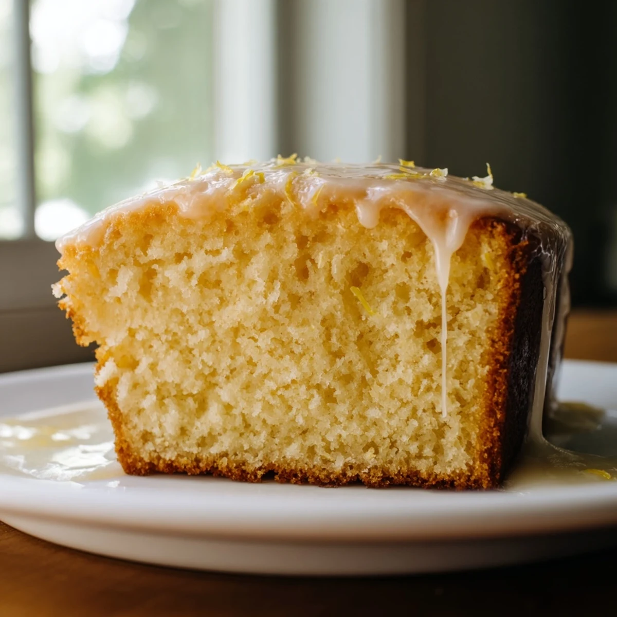 Moist tangy lemon yogurt cake