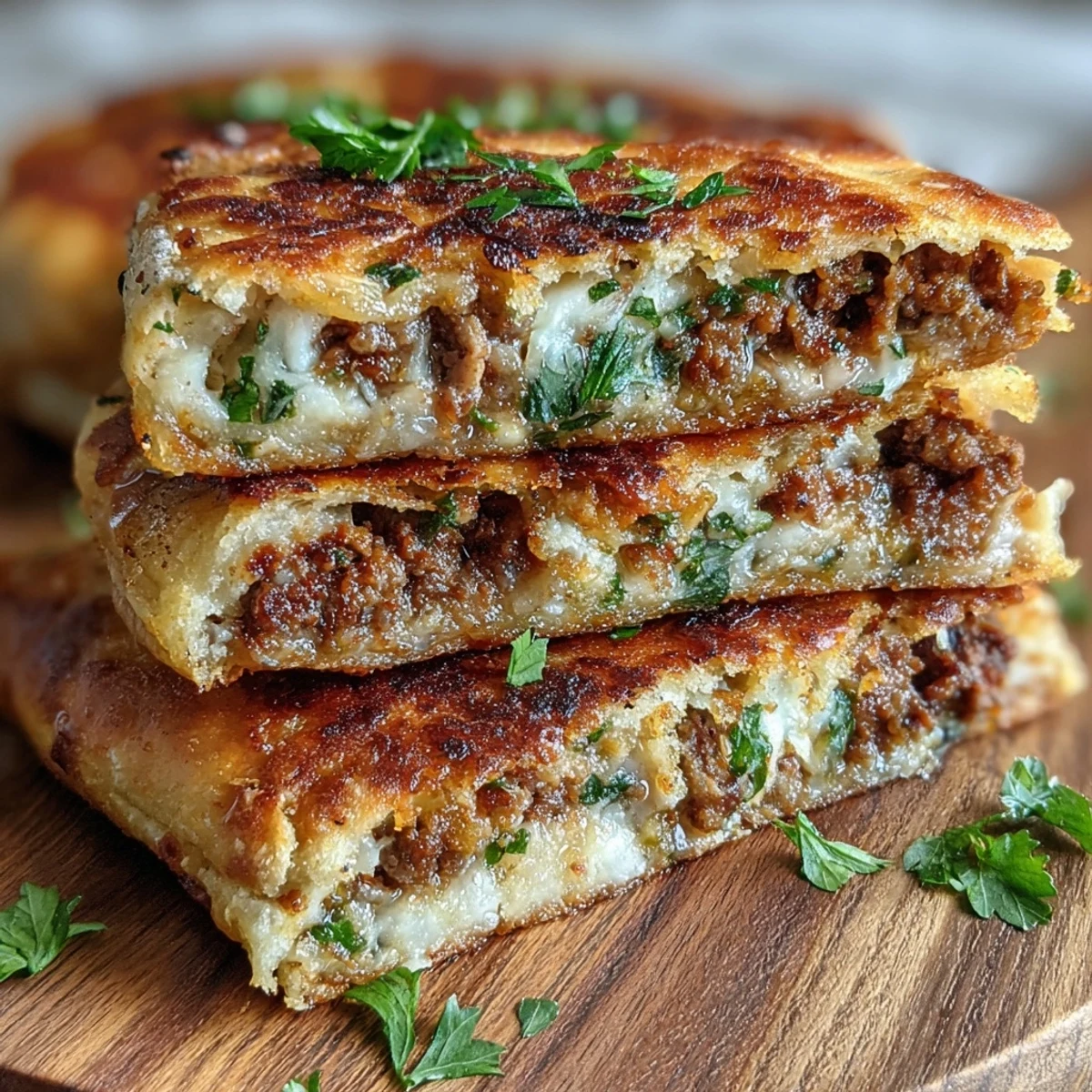 Freshly cooked Crispy Lebanese Arayes with a crackling crust and fragrant cumin, served with lemon wedges for brightness.