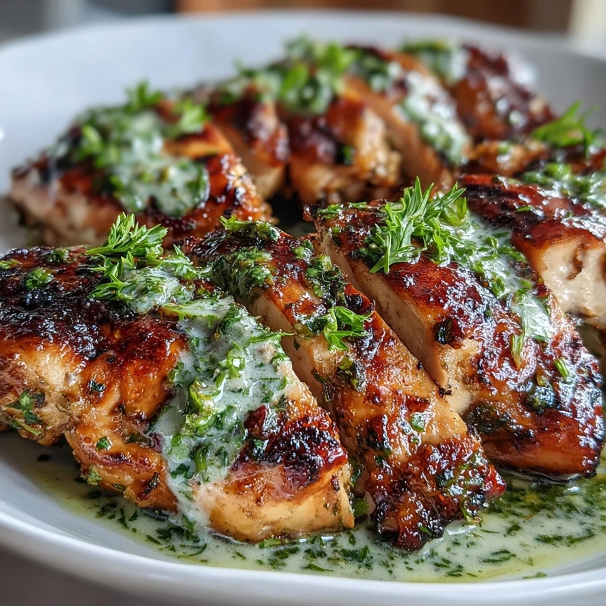 Colorful bowl featuring juicy grilled chicken, chimichurri, roasted vegetables, and sautéed kale.