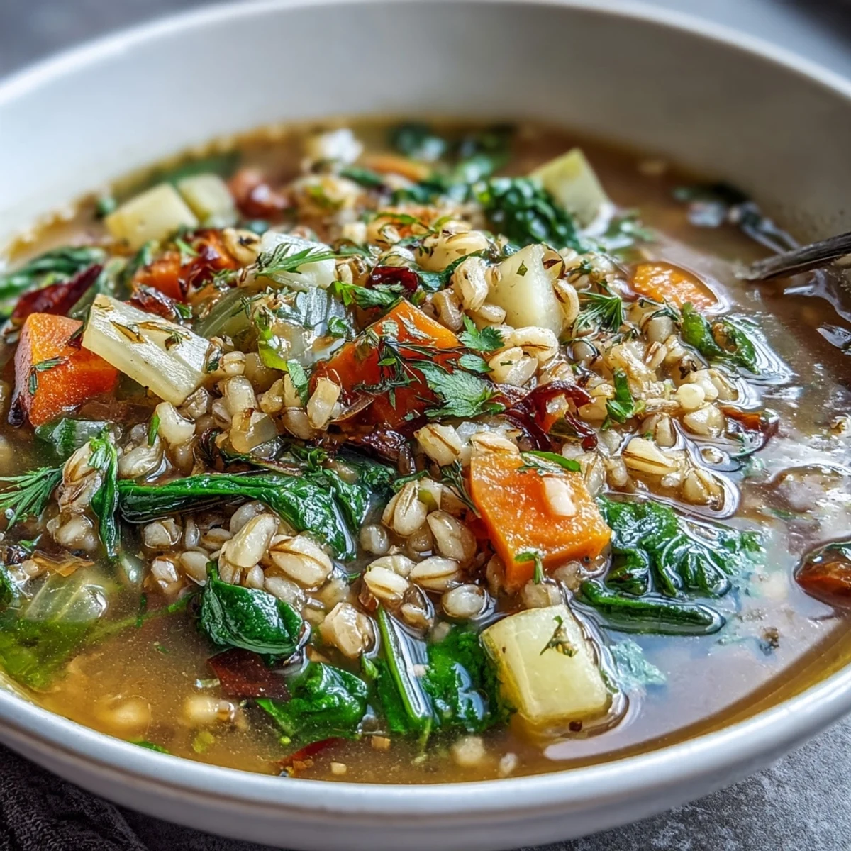 Warm Winter-to-Spring Vegetable Soup