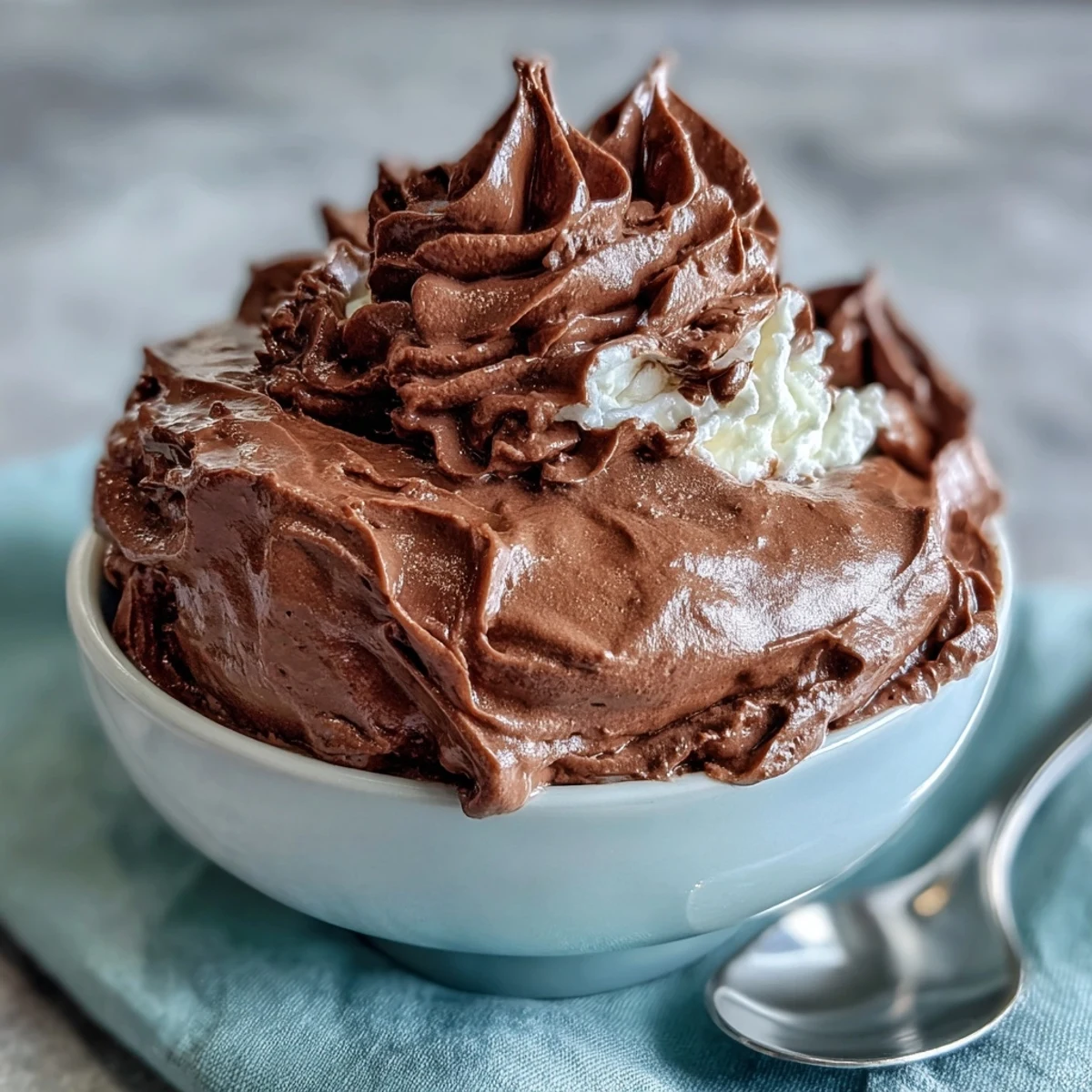 Decadent chocolate mousse filling for cakes, smooth and airy with rich cocoa flavor, perfect for layering between soft cake tiers.