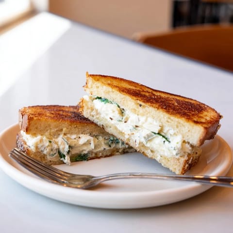 Spinach Artichoke Dip Grilled Cheese