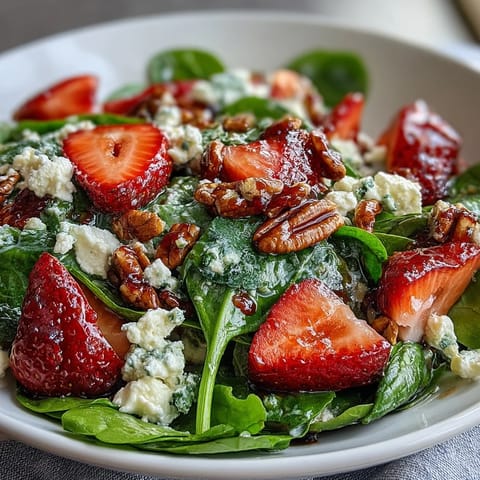 Spring Strawberry Spinach Salad