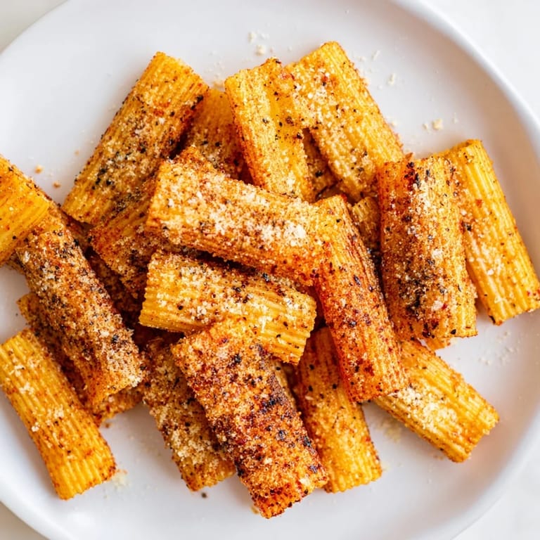 Flavorful seasoned pasta chips variety, ideal for sharing with friends at gatherings.