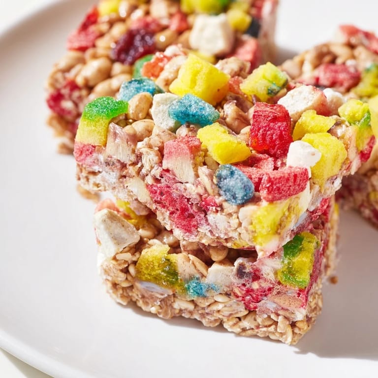 Enjoy these playful homemade gummies and candy-topped oat snack bars for a fun treat!