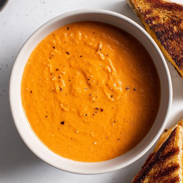 Melted cheddar cheese oozes from sourdough as you imagine dunking into creamy tomato soup in this combo.