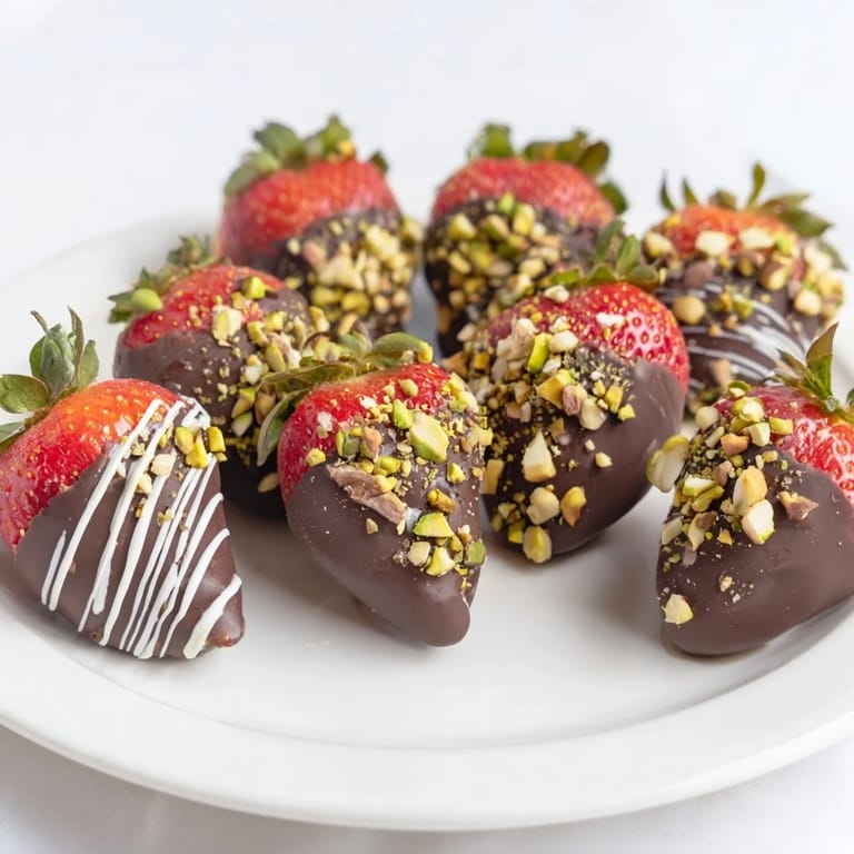 Close-up of vibrant dark chocolate covered strawberry dips, showcasing a smooth, rich chocolate coating.