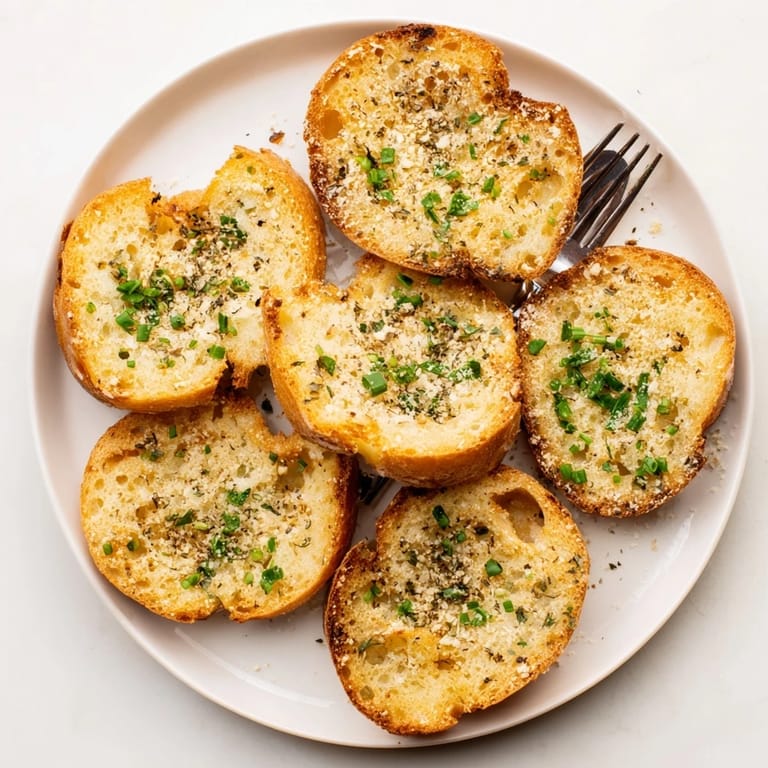 Light, fluffy Cloud Bread Savory Toast rounds with garlic and herbs, served warm as a gluten-free snack.