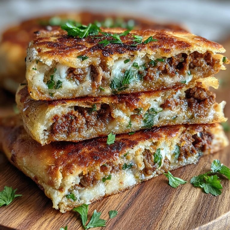 Freshly cooked Crispy Lebanese Arayes with a crackling crust and fragrant cumin, served with lemon wedges for brightness.