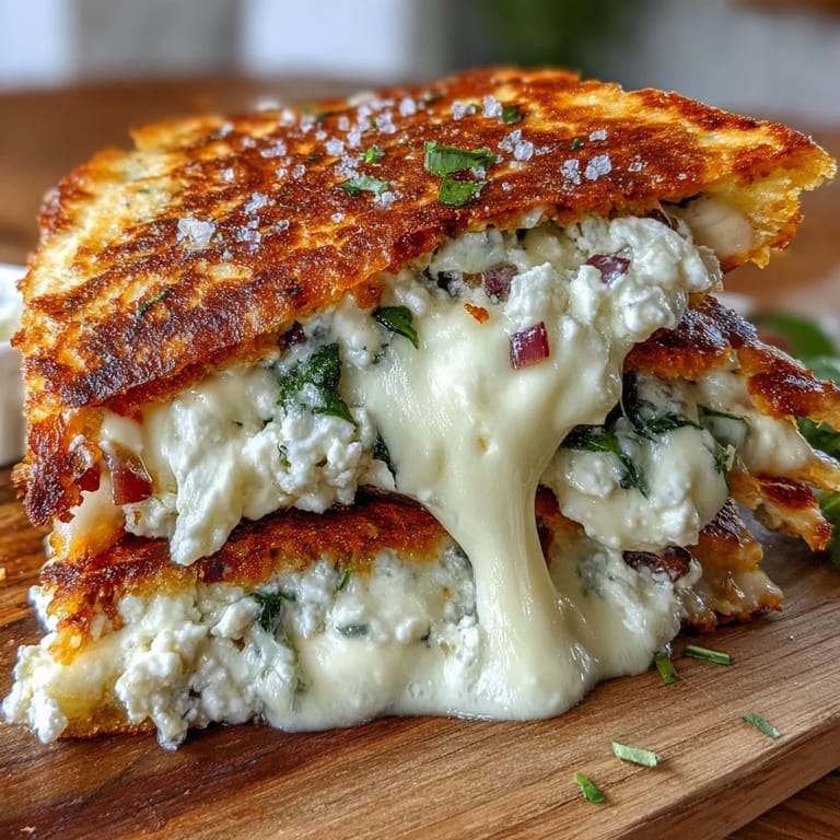 Fresh Mediterranean Quesadillas with Spinach, Feta, Mozzarella, and Red Onion paired with creamy tzatziki dip.