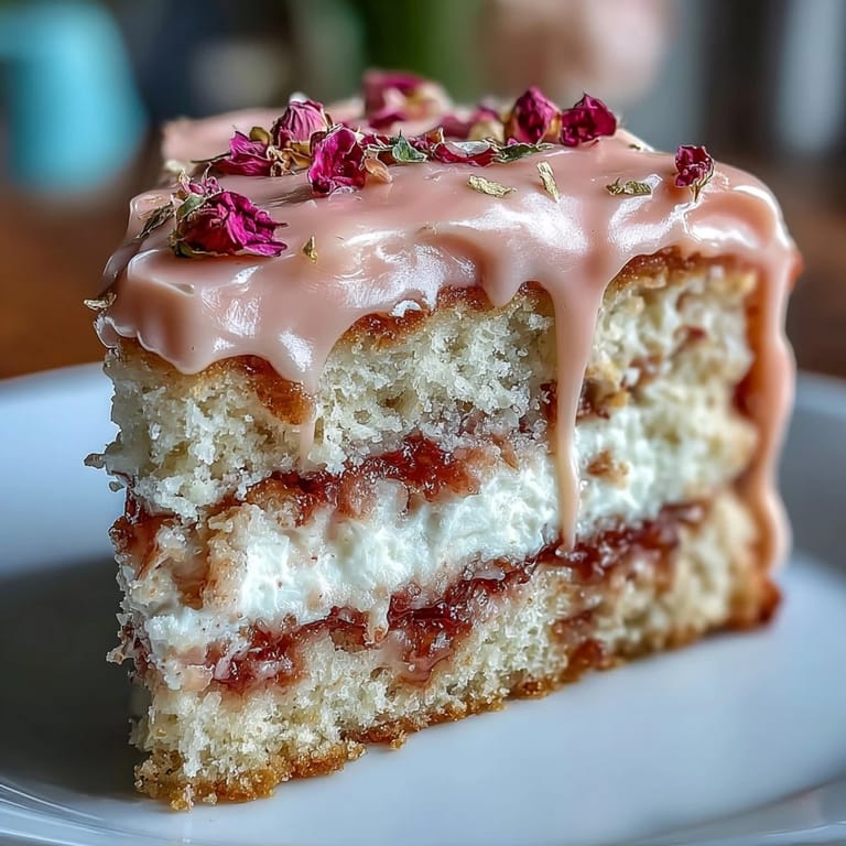 Beautiful Bridal Shower Rosé Velvet Cake, frosted with elegant swirls and gold accents.